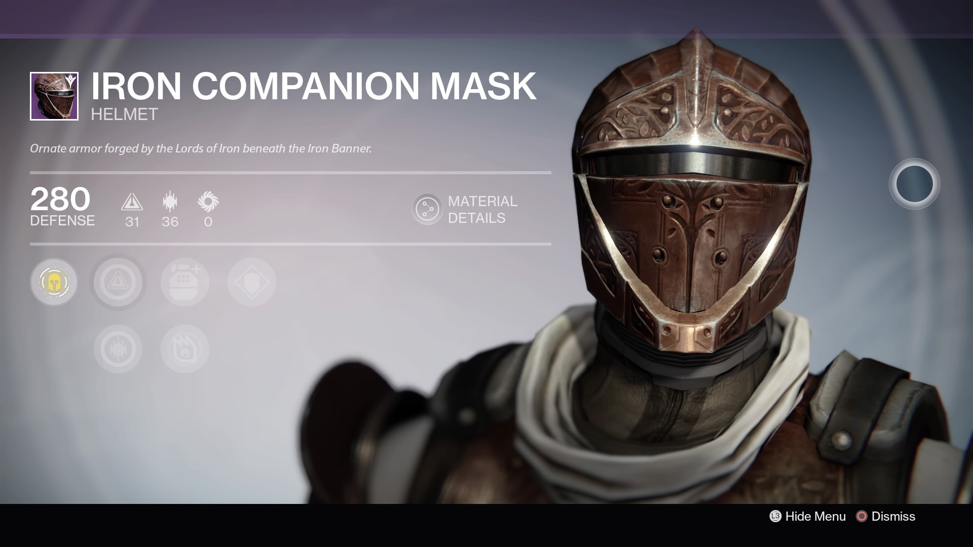Destiny Hunter Iron Banner Armor